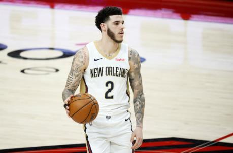 PORTLAND, OREGON - MARCH 18: Lo<em></em>nzo Ball #2 of the New Orleans Pelicans in action against the Portland Trail Blazers during the first quarter at Moda Center on March 18, 2021 in Portland, Oregon. NOTE TO USER: User expressly acknowledges and agrees that, by downloading and or using this photograph, User is co<em></em>nsenting to the terms and co<em></em>nditions of the Getty Images License Agreement. (Photo by Steph Chambers/Getty Images)