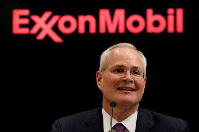 Darren Woods, Chairman & CEO, Exxon Mobil Corporation speaks during a news co<em></em>nference at the NYSE