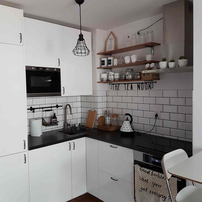 tiny kitchen with minimal vibe