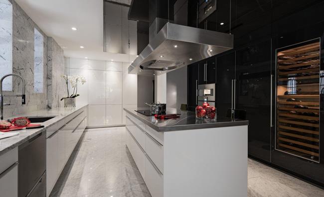 elegant high-end minimalist kitchen