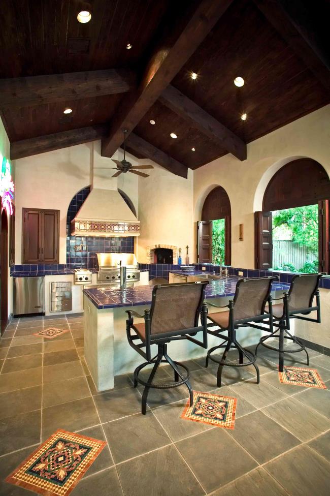 Spanish style kitchen in newly built home