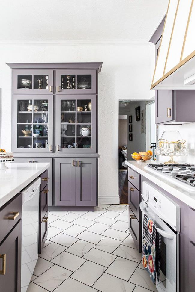 light purple kitchen