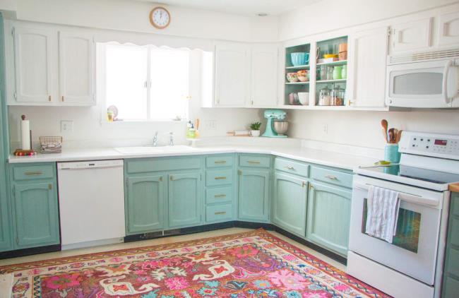 mint green kitchen