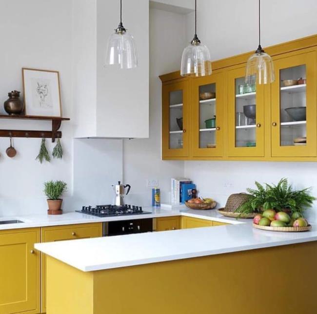 yellow kitchen