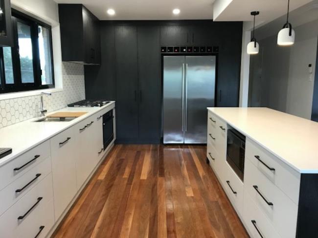 modern white and gray kitchen