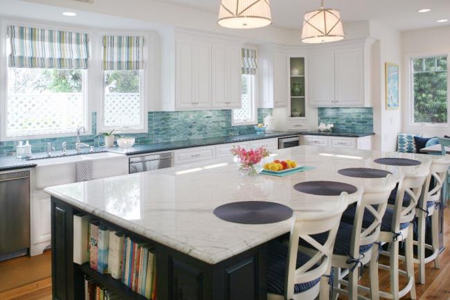 coastal white kitchen