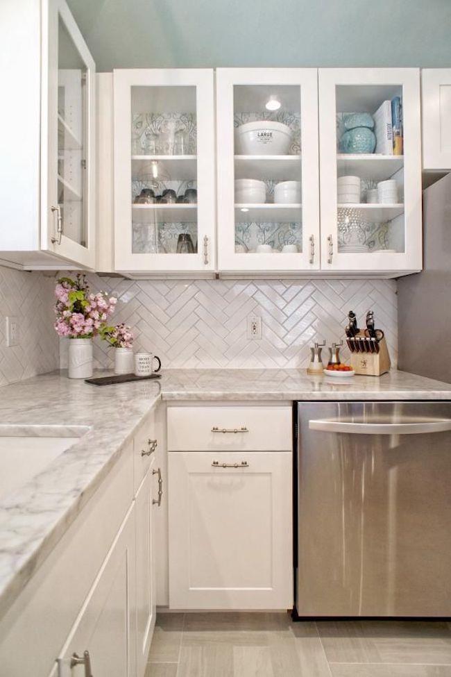 chevron subway tile