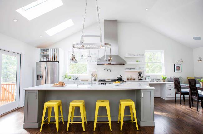 NET ZERO yellow kitchen