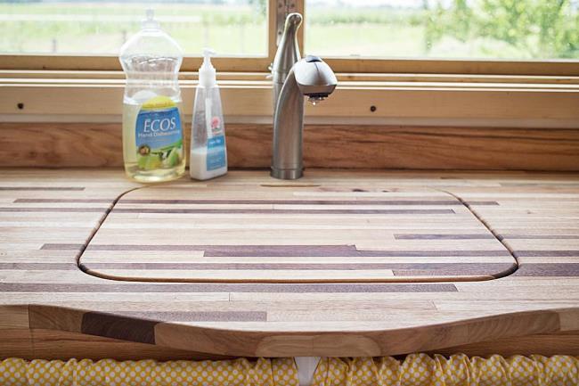 Custom Built Butcher Block Sink Cover