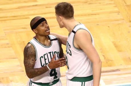 Isaiah Thomas is one of several former Boston Celtics Brian Robb sees the front office havin<em></em>g interest in. (Photo by Maddie Meyer/Getty Images)